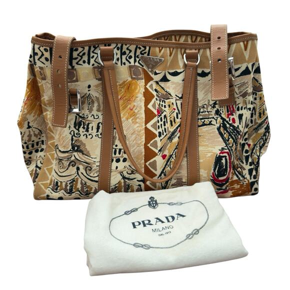 Prada Limited Edition Venetian Scene Tote Bag - Picture 2 of 16